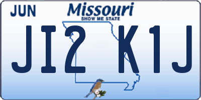 MO license plate JI2K1J