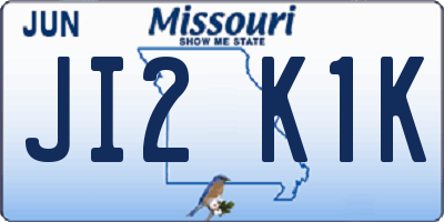 MO license plate JI2K1K