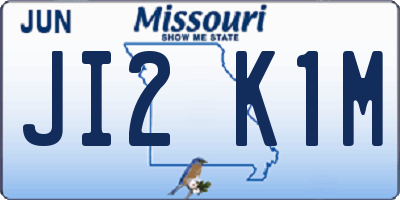 MO license plate JI2K1M