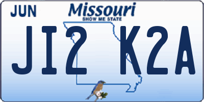 MO license plate JI2K2A