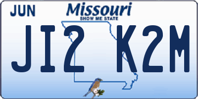 MO license plate JI2K2M