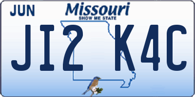 MO license plate JI2K4C
