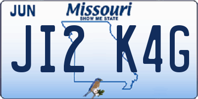 MO license plate JI2K4G