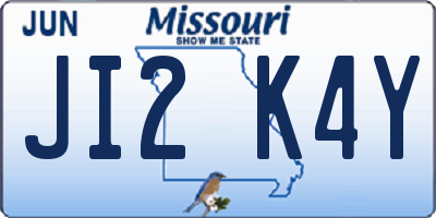 MO license plate JI2K4Y