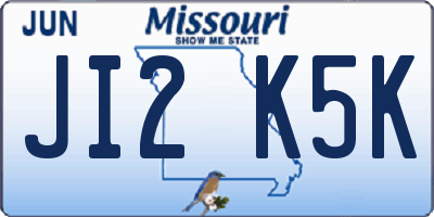 MO license plate JI2K5K