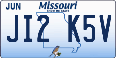 MO license plate JI2K5V
