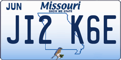 MO license plate JI2K6E
