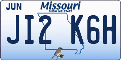 MO license plate JI2K6H