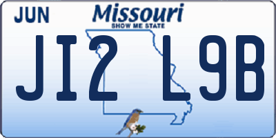 MO license plate JI2L9B