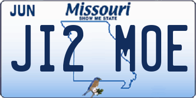 MO license plate JI2M0E