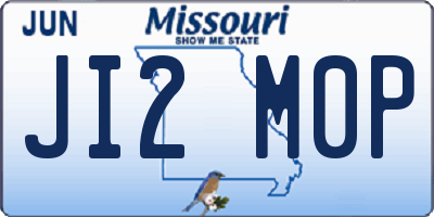MO license plate JI2M0P