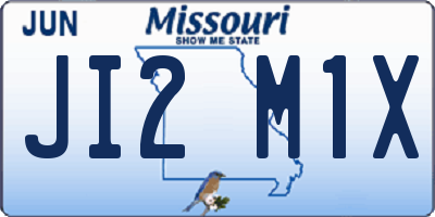 MO license plate JI2M1X