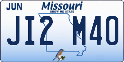 MO license plate JI2M4O