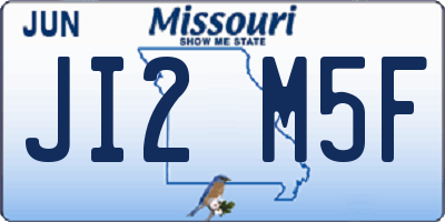 MO license plate JI2M5F