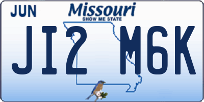 MO license plate JI2M6K