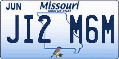 MO license plate JI2M6M