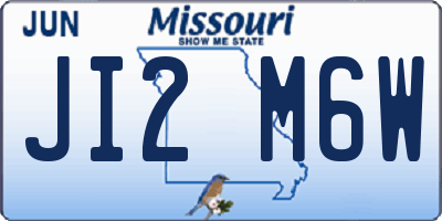 MO license plate JI2M6W