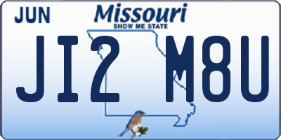MO license plate JI2M8U
