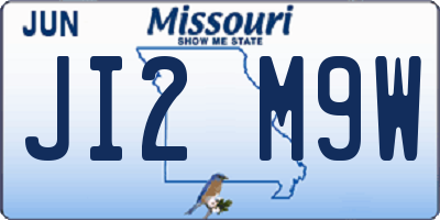 MO license plate JI2M9W