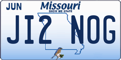 MO license plate JI2N0G