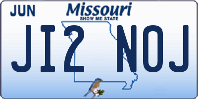 MO license plate JI2N0J