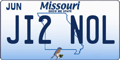 MO license plate JI2N0L