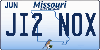 MO license plate JI2N0X