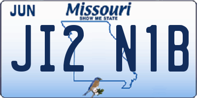 MO license plate JI2N1B