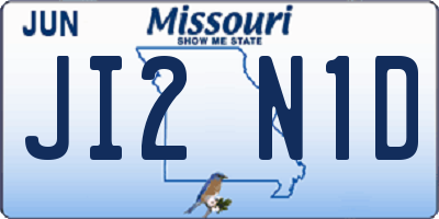 MO license plate JI2N1D