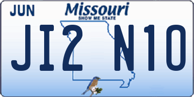 MO license plate JI2N1O