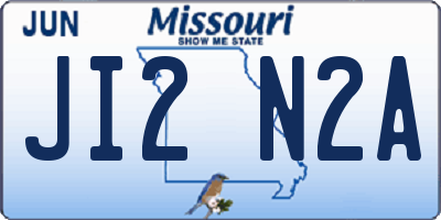 MO license plate JI2N2A