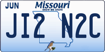 MO license plate JI2N2C
