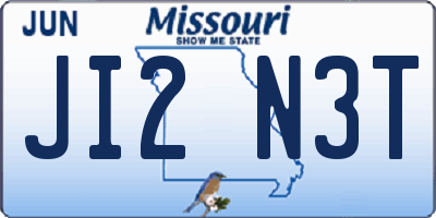 MO license plate JI2N3T