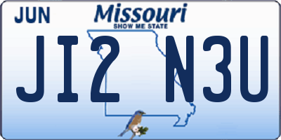 MO license plate JI2N3U