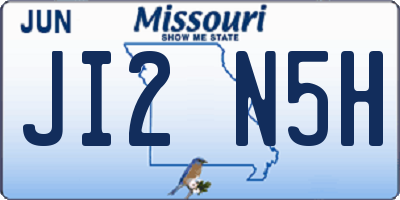 MO license plate JI2N5H