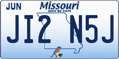 MO license plate JI2N5J