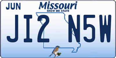 MO license plate JI2N5W