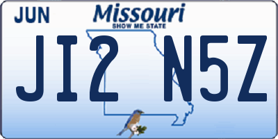MO license plate JI2N5Z