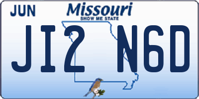 MO license plate JI2N6D