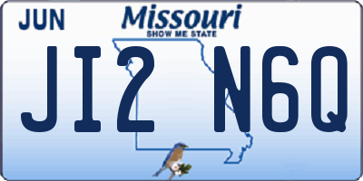 MO license plate JI2N6Q