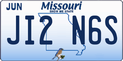 MO license plate JI2N6S