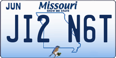 MO license plate JI2N6T