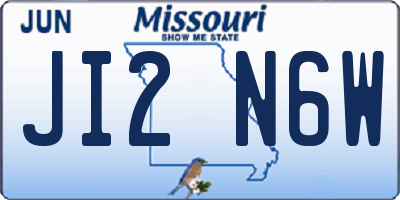 MO license plate JI2N6W