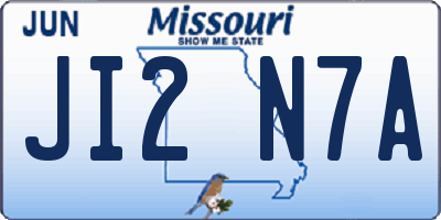 MO license plate JI2N7A