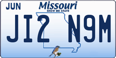 MO license plate JI2N9M
