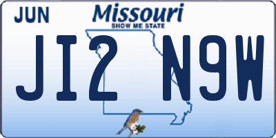 MO license plate JI2N9W