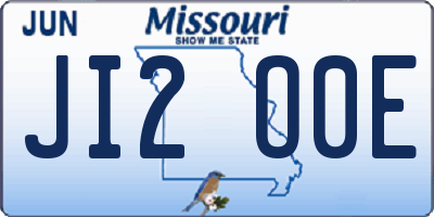 MO license plate JI2O0E