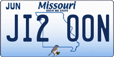 MO license plate JI2O0N
