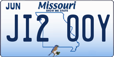 MO license plate JI2O0Y