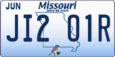 MO license plate JI2O1R